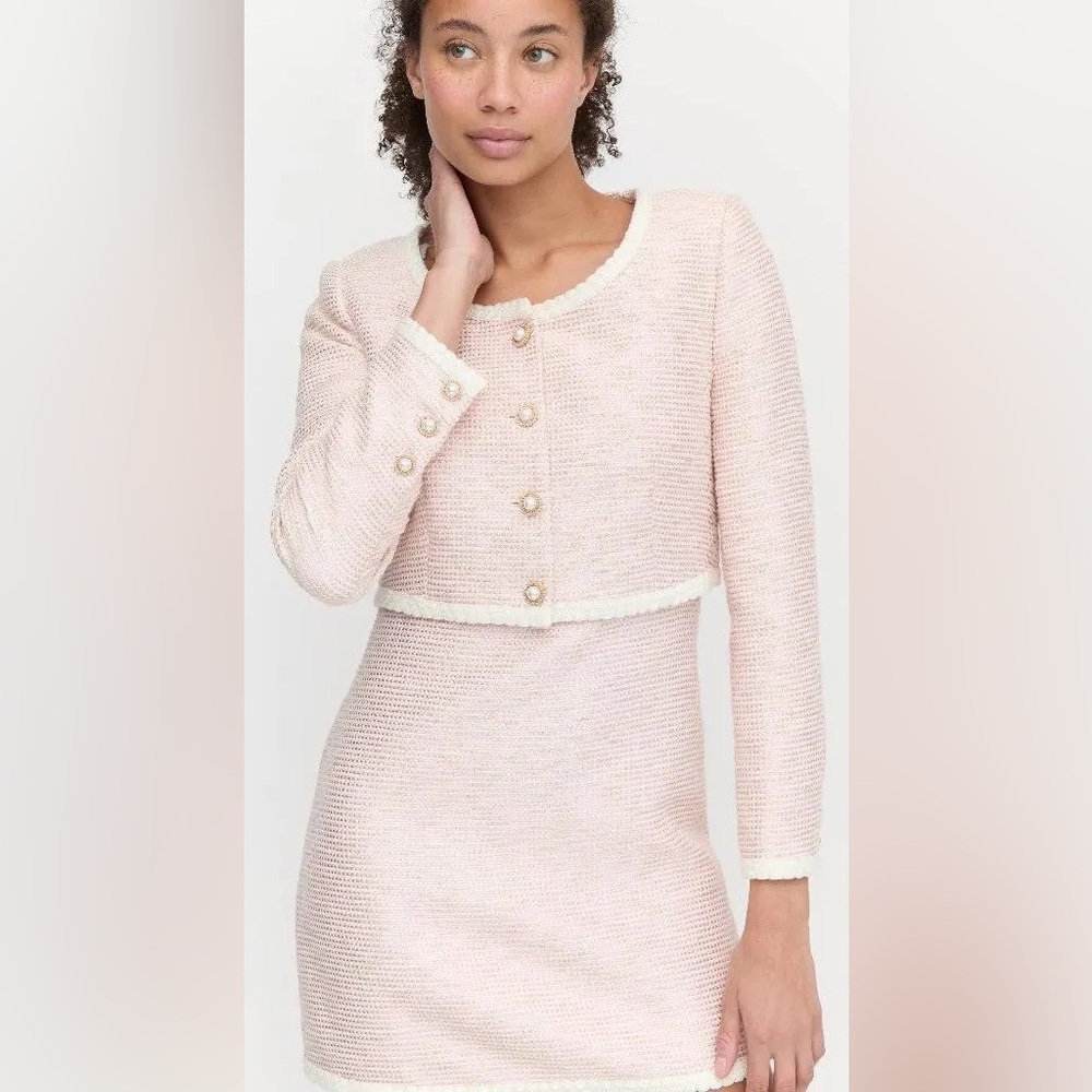 Hill House- The Bennett Dress in Rose Tweed and  Bernadette Jacket size Large.
